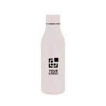 Botella de acero inoxidable de doble pared con tapón a juego 500ml color beige vista principal