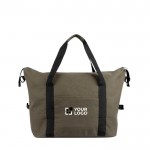 Bolsa de canvas RPET ideal para llevar en el trolley 460 g/m2 color verde vista principal