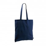 Bolsa de algodón Fairtrade de asas largas y capacidad de 6kg 140 g/m2 color azul marino primera vista
