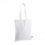Bolsa de algodón Fairtrade de asas largas y capacidad de 6kg 140 g/m2 color blanco primera vista