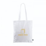 Bolsa de algodón Fairtrade de asas largas y capacidad de 6kg 140 g/m2 color blanco tercera vista