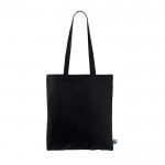 Bolsa de algodón Fairtrade de asas largas y capacidad de 6kg 140 g/m2 color negro primera vista