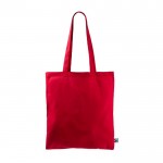 Bolsa de algodón Fairtrade de asas largas y capacidad de 6kg 140 g/m2 color rojo primera vista