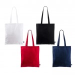 Bolsa de algodón Fairtrade de asas largas y capacidad de 6kg 140 g/m2 color rojo tercera vista