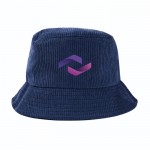 Gorro unisex estilo bob de pana suave para personalizar color azul marino quinta vista