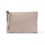 Neceser de nylon con cordón bicolor en la tirador 240 g/m2 color beige primera vista