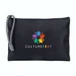 Neceser de nylon con cordón bicolor en la tirador 240 g/m2 color negro cuarta vista