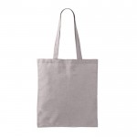Bolsa tote de algodón y poliéster con asas largas 120 g/m2 color gris primera vista