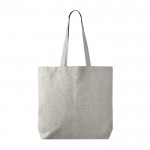 Bolsa tote de algodón y poliéster con asas largas 220 g/m2 color gris primera vista