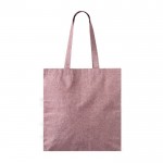 Bolsa tote de algodón y poliéster amplia con acabado jaspeado 240/m2 color burdeos primera vista