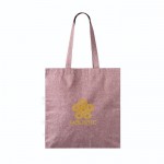 Bolsa tote de algodón y poliéster amplia con acabado jaspeado 240/m2 color burdeos quinta vista