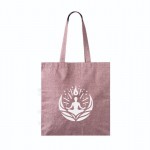Bolsa tote de algodón y poliéster amplia con acabado jaspeado 240/m2 color burdeos vista detalle
