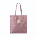 Bolsa tote de algodón y poliéster amplia con acabado jaspeado 240/m2 color burdeos vista detalle 3