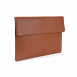 Elegante porta documentos hecho de cuero sintético personalizable color marrón segunda vista