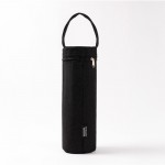 Funda térmica negra para botella con asa de transporte color negro quinta vista