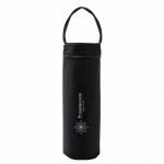 Funda térmica negra para botella con asa de transporte color negro sexta vista