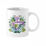 Taza de cerámica especial para sublimación con acabado brillante 320ml color blanco segunda vista