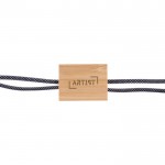 Cable de carga de 1M de largo con detalle en bambú para personalizar color negro sexta vista
