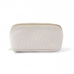 Neceser de un compartimiento de poliéster de tacto suave 450 g/m2 color natural primera vista