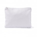 Neceser de poliéster con acabado arteciopelado 280 g/m2 color blanco primera vista