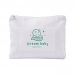 Neceser de poliéster con acabado arteciopelado 280 g/m2 color blanco quinta vista