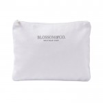 Neceser de poliéster con acabado arteciopelado 280 g/m2 color blanco vista detalle 2