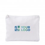 Neceser de poliéster con acabado arteciopelado 280 g/m2 color blanco vista principal