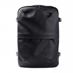 Mochila de cuero sintético para viajes con función expandible 30L color negro primera vista