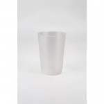 Vaso de plástico sin BPA traslúcido con bordes vista tercera