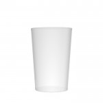 Vaso de plástico traslúcido reutilizable con bordes vista segunda