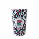 Vasos reutilizables promocionales de color transparente con logo