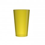 Vasos reutilizables promocionales de color amarillo