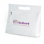 Neceser de merchandising publicitario color Transparente cuarta vista con logo