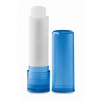 Cacao para labios personalizado barato color azul transparente primera vista