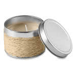 Velas aromáticas en caja de latón color Beige