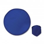 Disco flexible y plegable hecho de nylon en estuche a juego color azul vista trasera