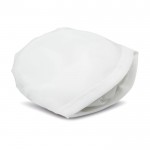 Disco flexible y plegable hecho de nylon en estuche a juego color blanco vista trasera
