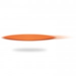 Disco flexible y plegable hecho de nylon en estuche a juego color naranja tercera vista