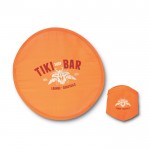Disco flexible y plegable hecho de nylon en estuche a juego color naranja