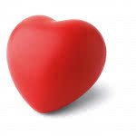 Pelota antiestrés forma de corazón color Rojo