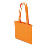 Bolsas personalizadas baratas para publicidad color Naranja segunda vista