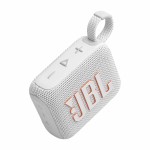 Altavoz Bluetooth ultraportátil con sonido claro y fuerte JBL GO4 color blanco vista principal