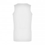 Camiseta deportivo infantil con etiqueta removible 140 g/m2 Roly color blanco segunda vista trasera
