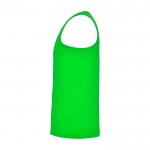 Camiseta deportivo infantil con etiqueta removible 140 g/m2 Roly color verde lima vista lateral
