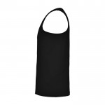 Camiseta deportivo infantil con etiqueta removible 140 g/m2 Roly color negro vista lateral