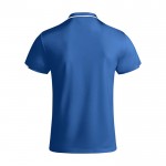 Polo deportivo infantil de poliéster de manga corta 140 g/m2 Roly color azul real segunda vista trasera