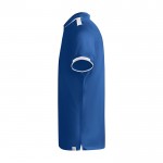 Polo deportivo infantil de poliéster de manga corta 140 g/m2 Roly color azul real vista lateral