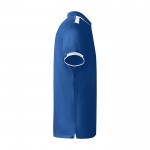Polo deportivo infantil de poliéster de manga corta 140 g/m2 Roly color azul real segunda vista lateral