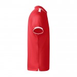 Polo deportivo infantil de poliéster de manga corta 140 g/m2 Roly color rojo segunda vista lateral