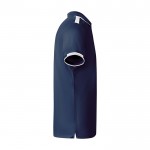 Polo deportivo infantil de poliéster de manga corta 140 g/m2 Roly color azul marino segunda vista lateral